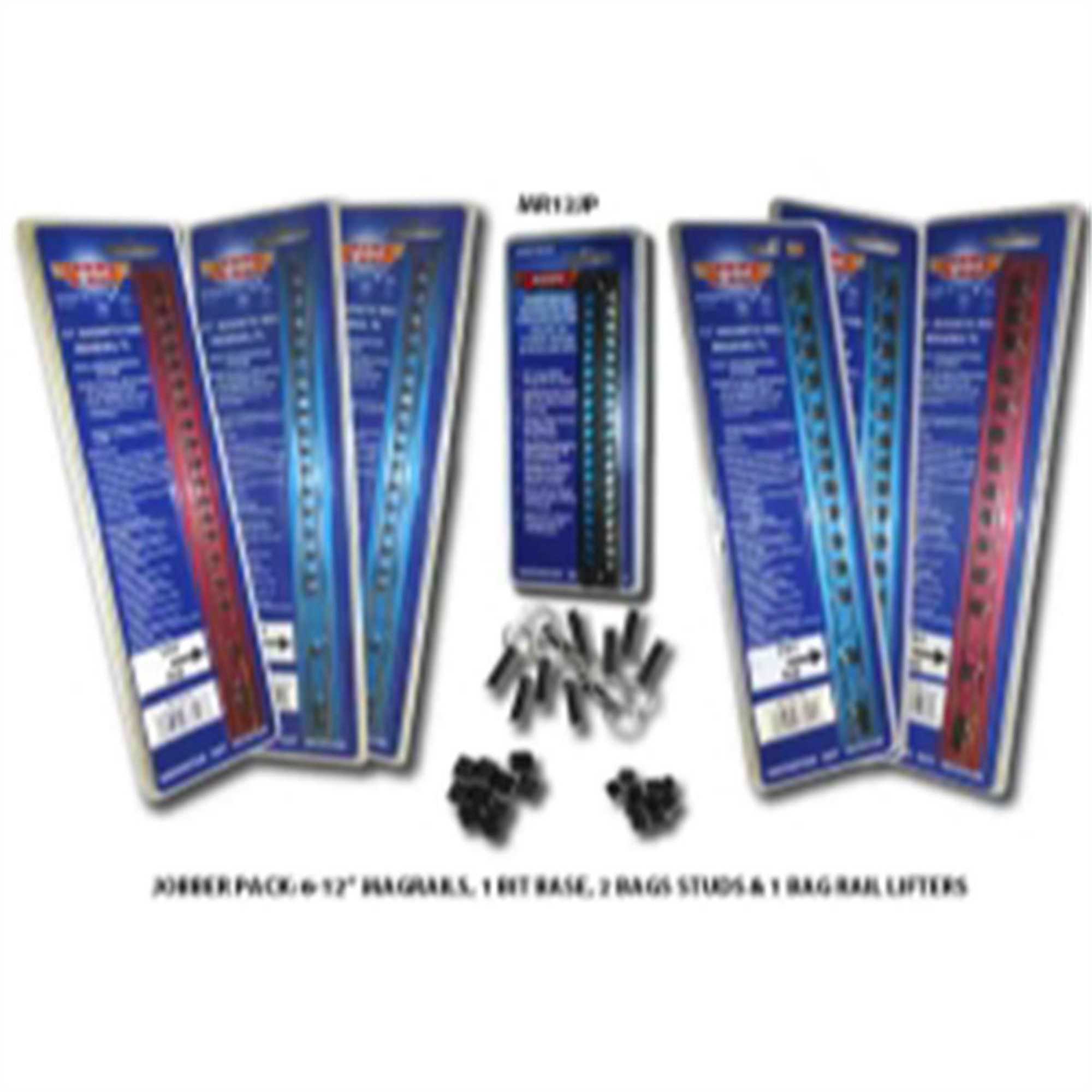 VIM Tools 10-Piece Magrail Jobber Pack Set — 12in. Magrails, Magnetic Track, Anodized Aluminum Base, Model# VIMMR12JP